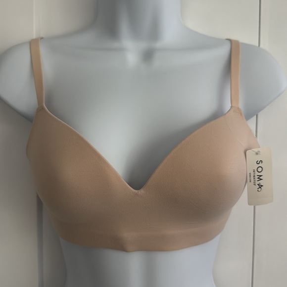 Soma Enbliss Wireless Pale Sand Bra Size 34B - Picture 1 of 5